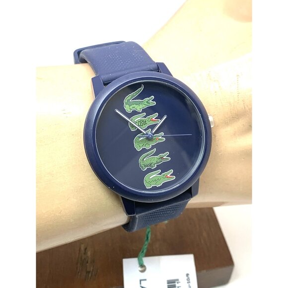 Lacoste Men's Watch 2011281 Holiday 12.12 Quartz Blue Dial Rubber Band 42mm - Picture 11 of 14